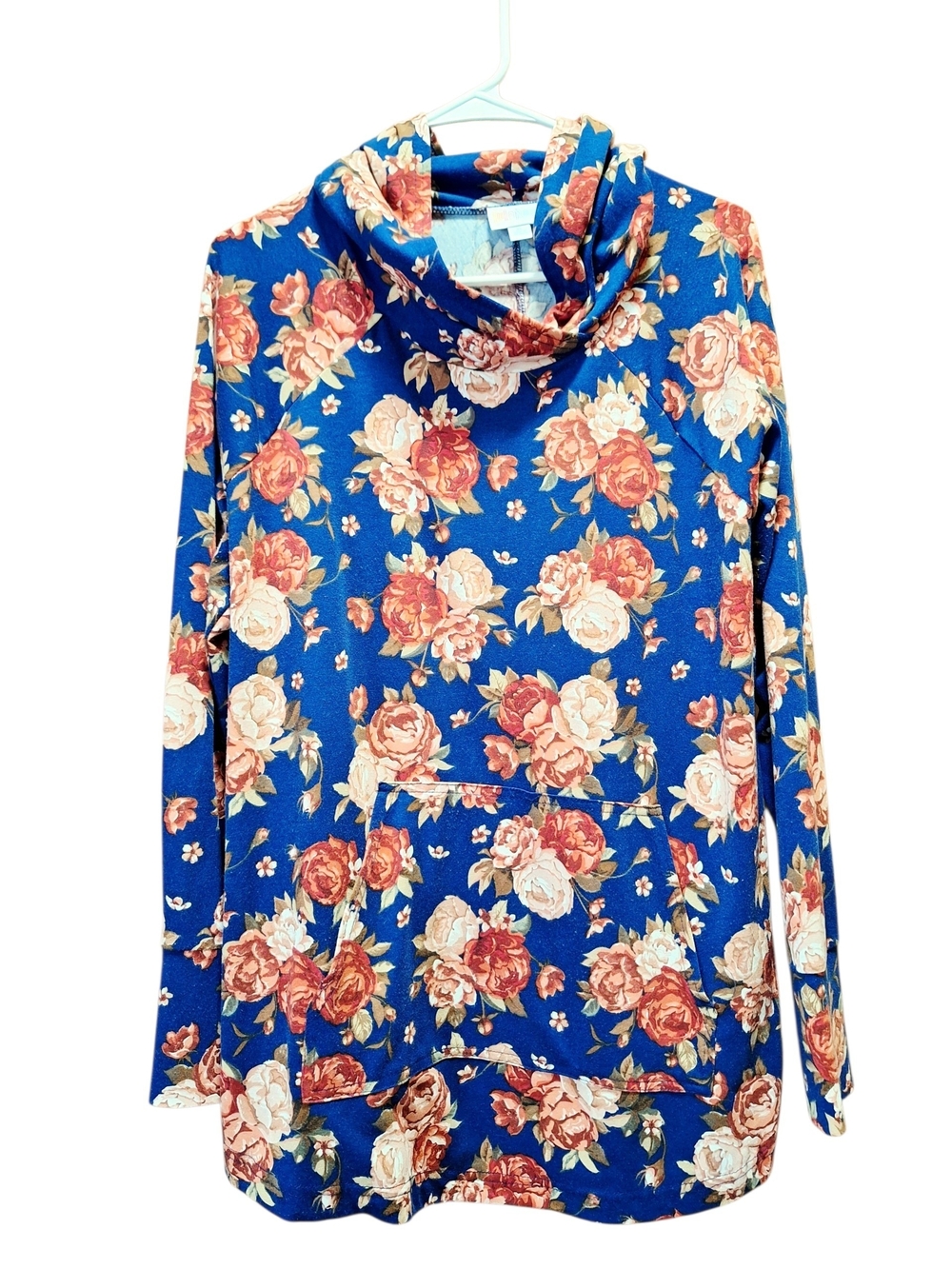 Women's Lularoe Floral & Navy Amber Hoodie~XL